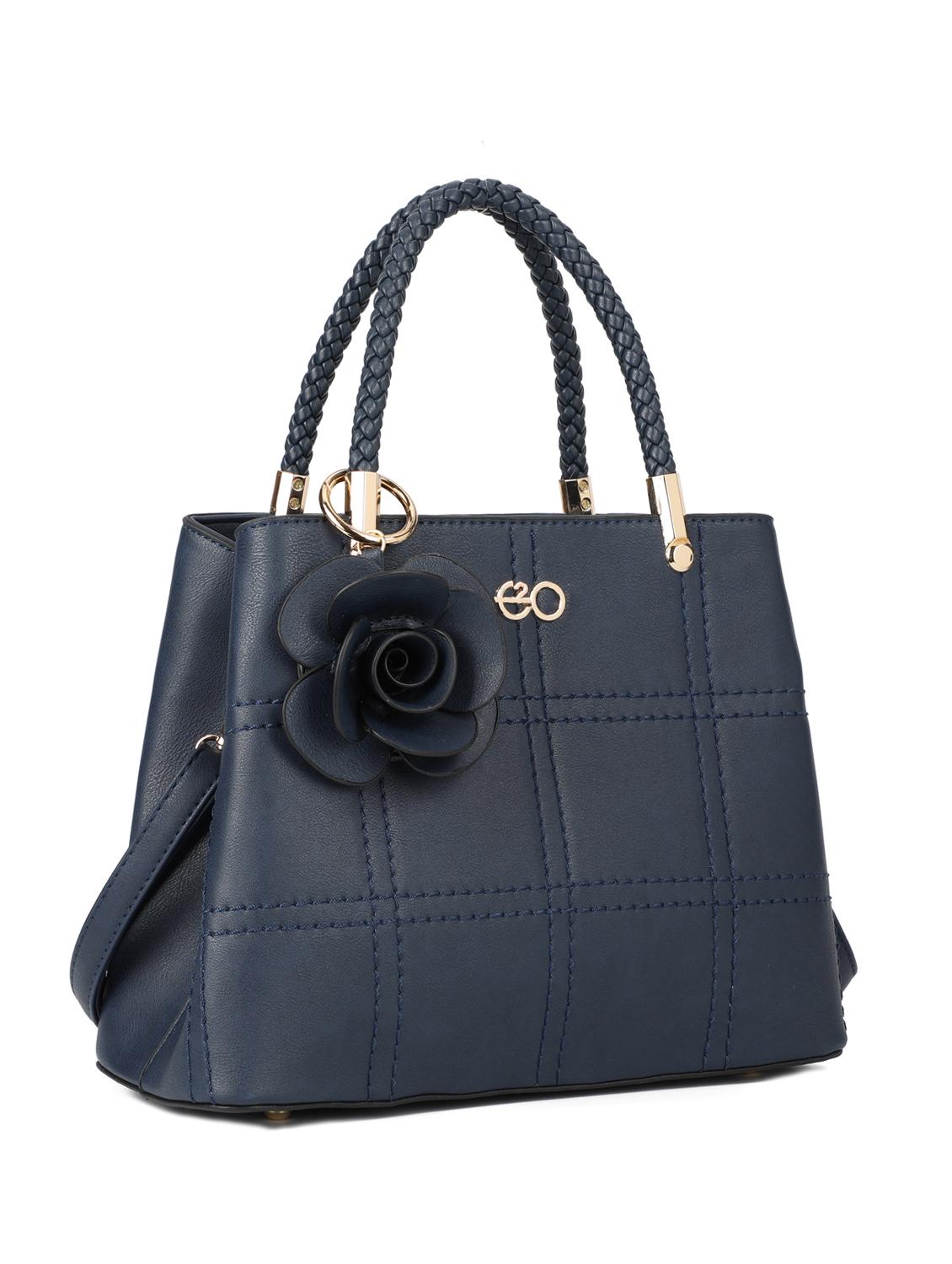 blue leatherette (pu) regular handbag - 16600966 - Zoom Image - 4