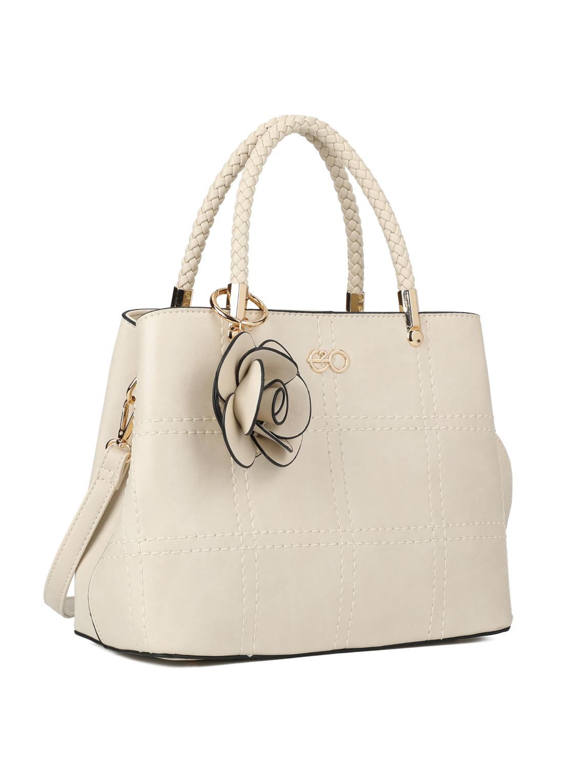 beige leatherette (pu) regular handbag - 16600967 - Zoom Image - 4