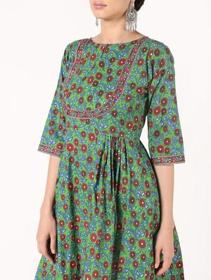 printed high-low kurta - 16601599 - Standard Image - 4