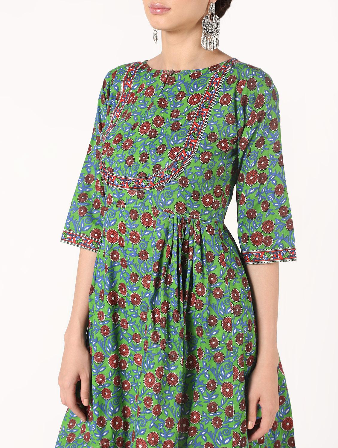 printed high-low kurta - 16601599 - Zoom Image - 4