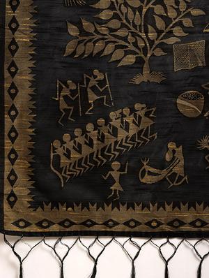 conversational printed saree with blouse - 16602410 - Standard Image - 4