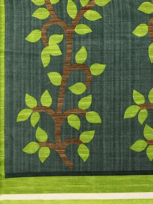 solid printed saree with blouse - 16602612 - Standard Image - 4