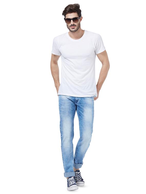 blue heavy washed jeans - 16602940 - Zoom Image - 4