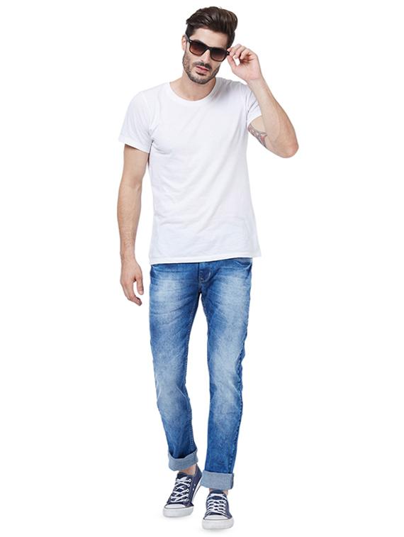 blue heavy washed jeans - 16602943 - Zoom Image - 4
