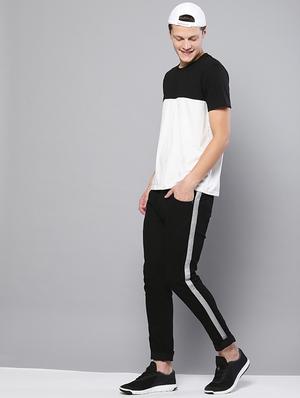 monochrome color block cut & sew t-shirt - 16602998 - Standard Image - 4