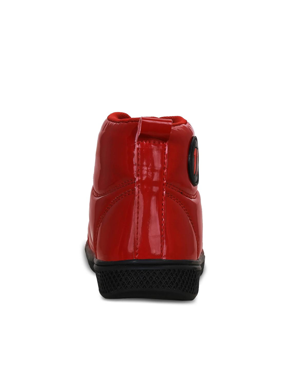 red patent leather lace up sneakers - 16603044 - Zoom Image - 4