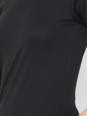 contrast detail pocket slit sheath dress - 16603107 - Standard Image - 4