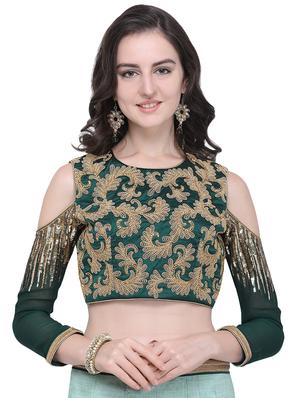 embroidered contrast lehenga - 16603807 - Standard Image - 4