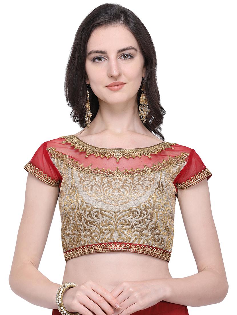 embroidered contrast lehenga - 16603810 - Zoom Image - 4