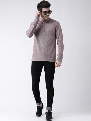 maroon self design t-shirt - 16604035 - Standard Image - 4