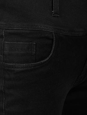 high rise button detail jeans - 16604175 - Standard Image - 4