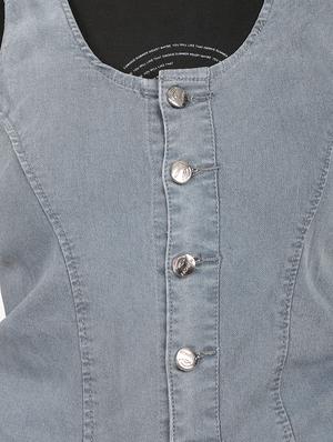 cut out detail stone washed dungaree - 16604281 - Standard Image - 4