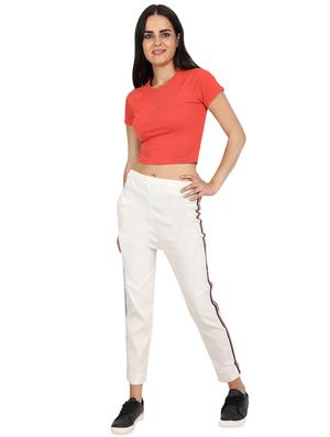 high rise side taped trouser - 16604400 - Standard Image - 4