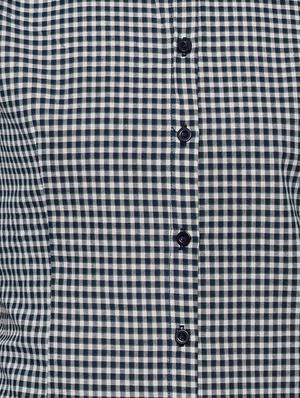 curved hem gingham checkered shirt - 16604445 - Standard Image - 4
