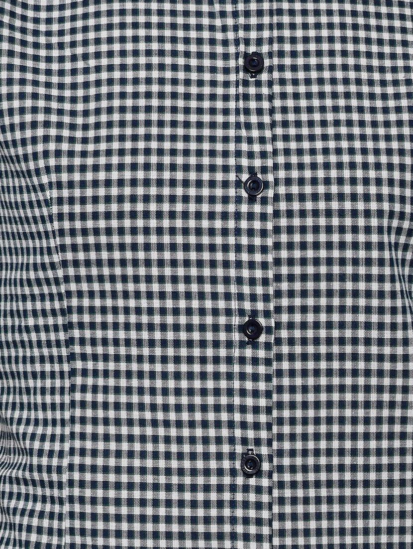 curved hem gingham checkered shirt - 16604445 - Zoom Image - 4