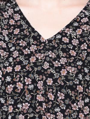 v-neck floral a-line dress - 16604596 - Standard Image - 4