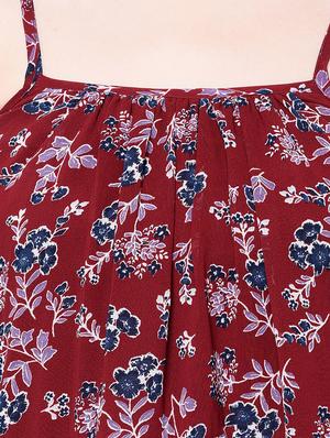 cami neck ruffled neck a-line dress - 16604629 - Standard Image - 4