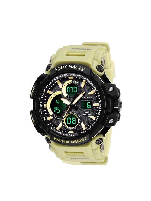 eddy hager 803 round dial analog and digital watch - 16604681 - Standard Image - 1