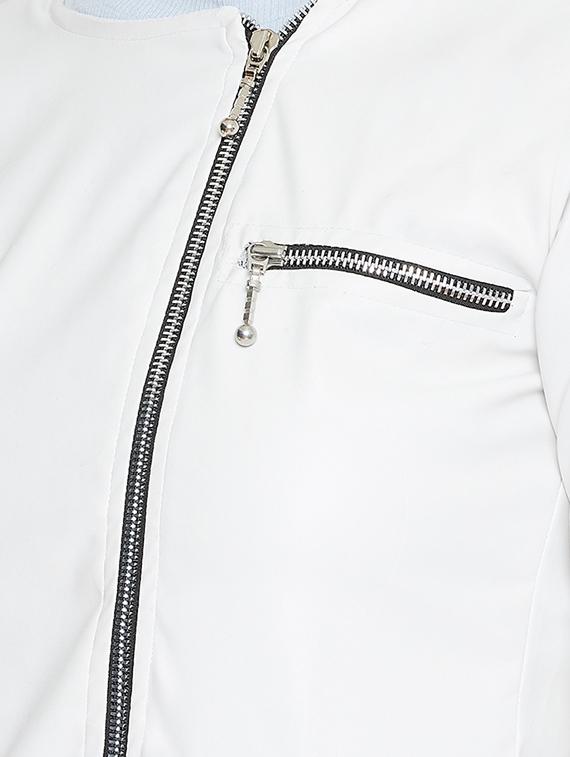 zipper detail long sleeved jacket - 16604900 - Zoom Image - 4