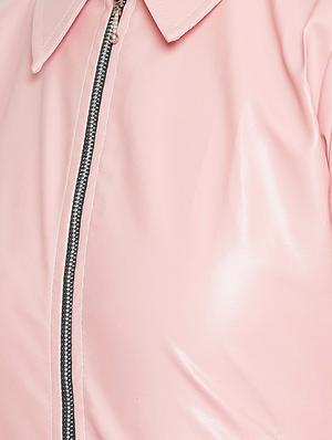 long sleeved leather jacket - 16604932 - Standard Image - 4
