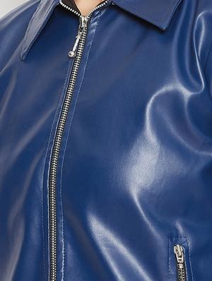 long sleeved leather jacket - 16604935 - Standard Image - 4