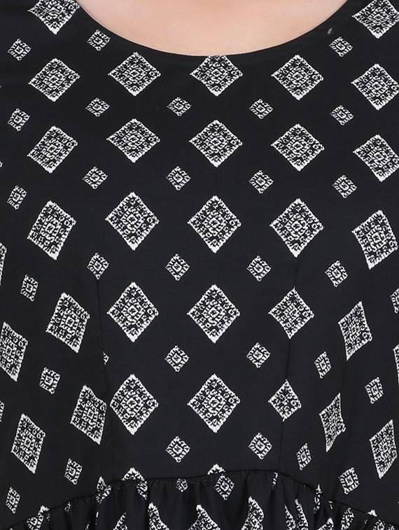 geometric printed anarkali kurta - 16605745 - Zoom Image - 4