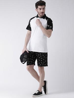 white printed collared t-shirt - 16605769 - Standard Image - 4