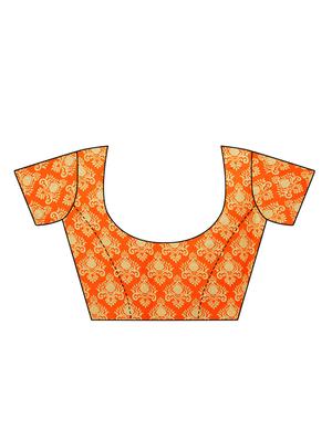 self-design printed saree with blouse - 16605851 - Standard Image - 4