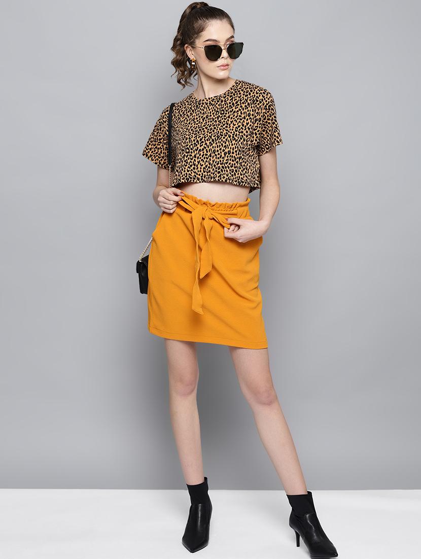 tie knot front straight skirt - 16605871 - Zoom Image - 4