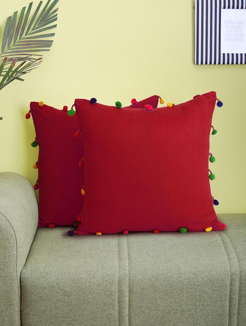 cotton multi lace cushion cover (pack of 2 pcs) - 16605929 - Standard Image - 1