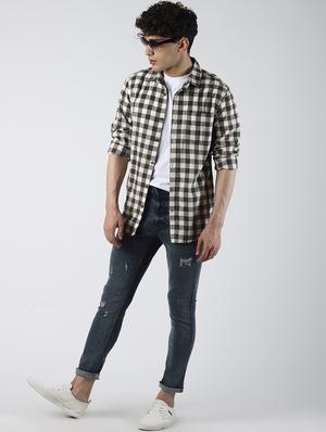 blue light washed distressed denim jeans - 16605995 - Standard Image - 4