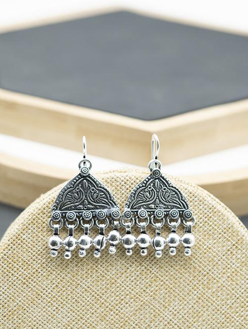 silver plated drop earring - 16607362 - Standard Image - 1