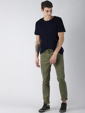 navy blue solid t-shirt - 16608354 - Standard Image - 4