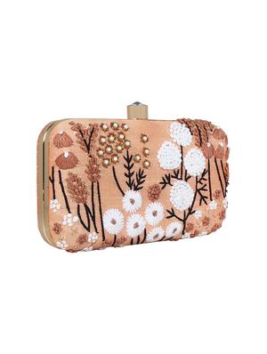 pink faux silk box clutch - 16608495 - Standard Image - 4