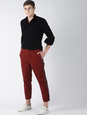 red side taped chinos - 16608540 - Standard Image - 4