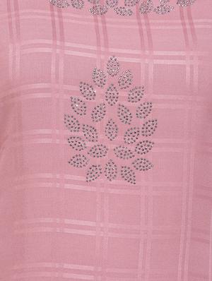 embellished kurta with palazzo set - 16608786 - Standard Image - 4
