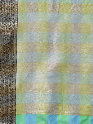 checkered kanjivaram saree with blouse - 16608815 - Standard Image - 4
