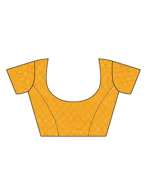 solid bordered saree with blouse - 16609839 - Standard Image - 4