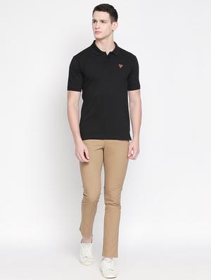 beige solid chinos - 16611387 - Standard Image - 4