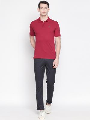 red solid polo t-shirt - 16611630 - Standard Image - 4