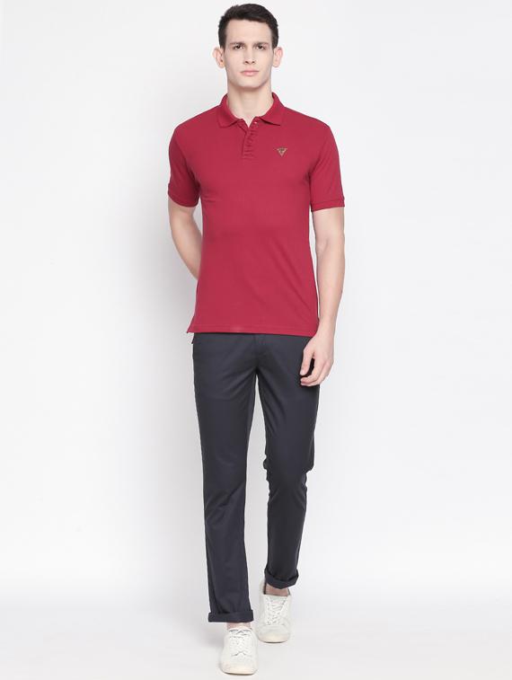red solid polo t-shirt - 16611630 - Zoom Image - 4