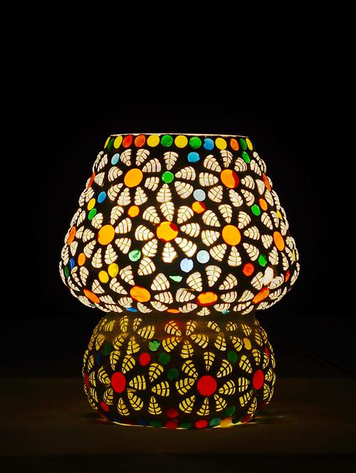 multicolour mosaic glass table lamp - 16611702 - Standard Image - 1