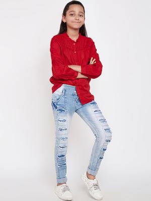 bishop sleeved lace detail shirt - 16612026 - Standard Image - 4