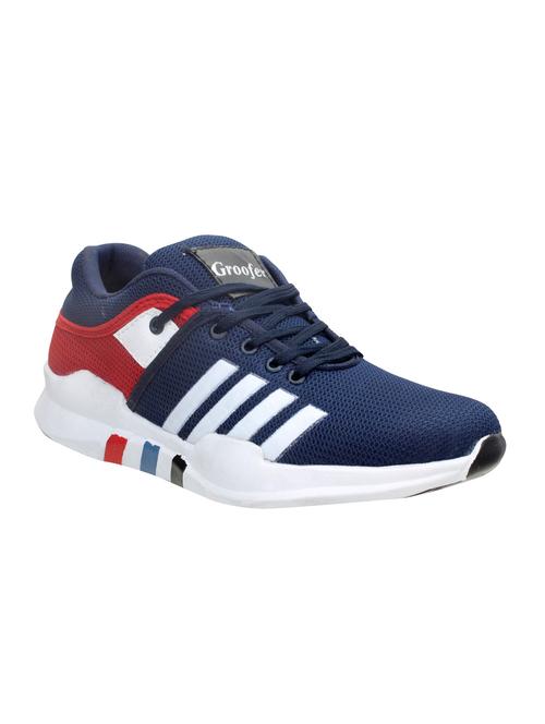 blue mesh lace up sport shoes - 16612260 - Standard Image - 1