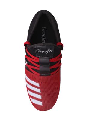 red mesh lave up sport shoes - 16612261 - Standard Image - 4
