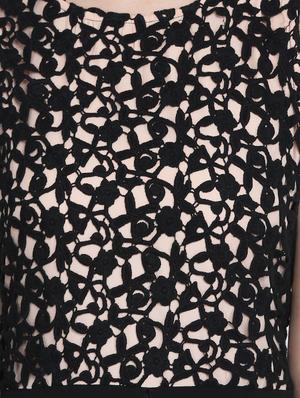 boat neck floral laced maxi gown - 16613827 - Standard Image - 4