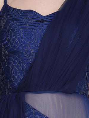 embroidered off shoulder gown - 16613849 - Standard Image - 4