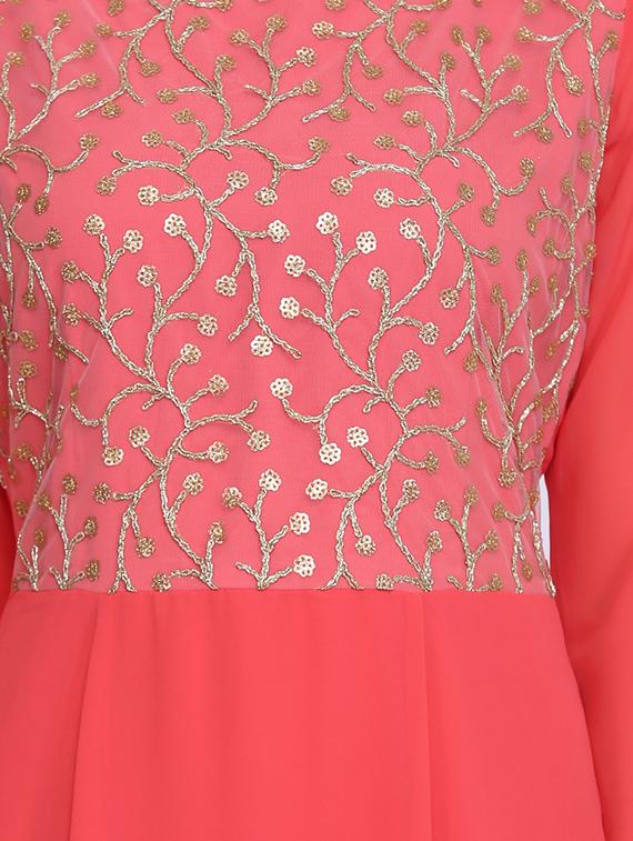 boat neck embellished detail maxi dress - 16614303 - Zoom Image - 4