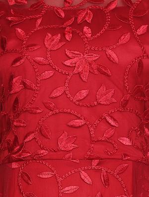 embroidered net flared gown - 16614348 - Standard Image - 4