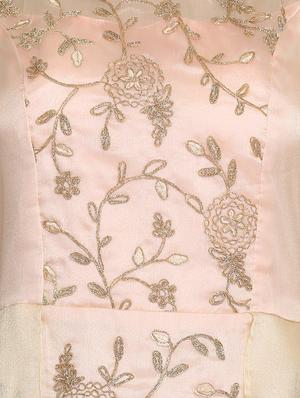 embroidered net flared gown - 16614349 - Standard Image - 4